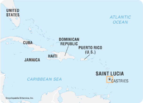 St Lucia Map 610x439 