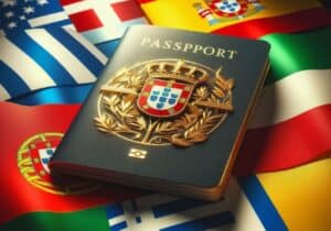 Passport and flags