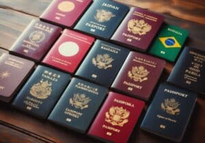 Differente countries passports