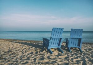 beach and chairs