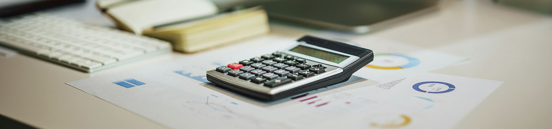 calculator in a desk