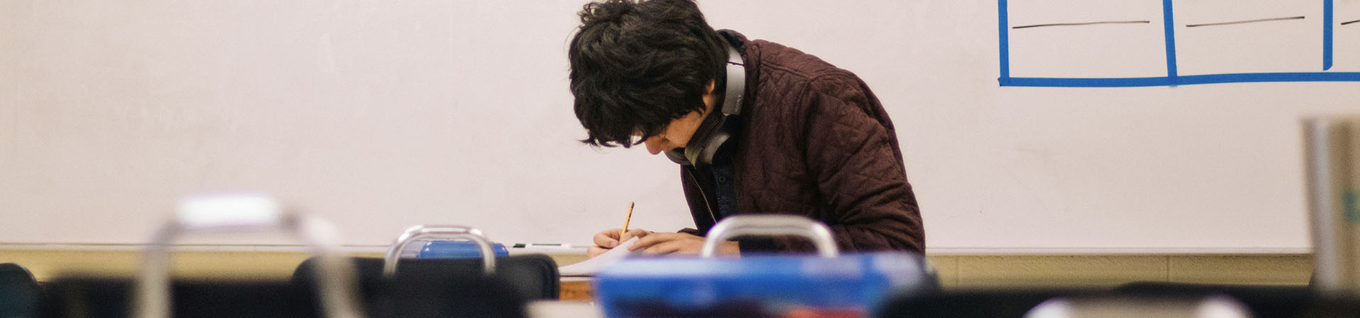 boy studying