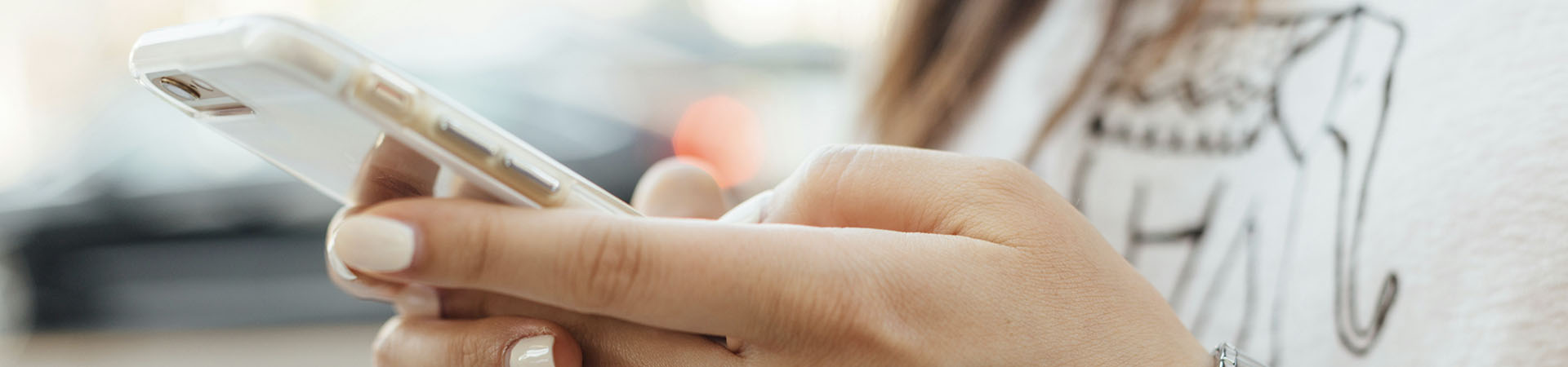 girl with a mobile phone or smartphone