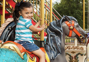 girl on a theme park 